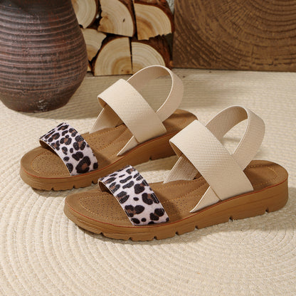 Sandalias Planas de Verano para Mujer, Calzado de Moda Cómodo, Suela Suave Antideslizante y Resistente al Desgaste, Tallas Grandes