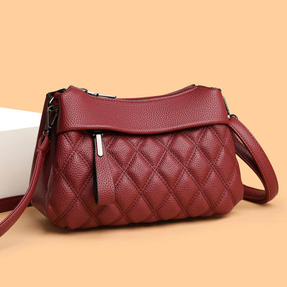 Bolso de hombro de piel con solapa