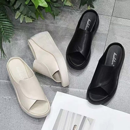 Sandalias de cuña cómodas con suela blanda