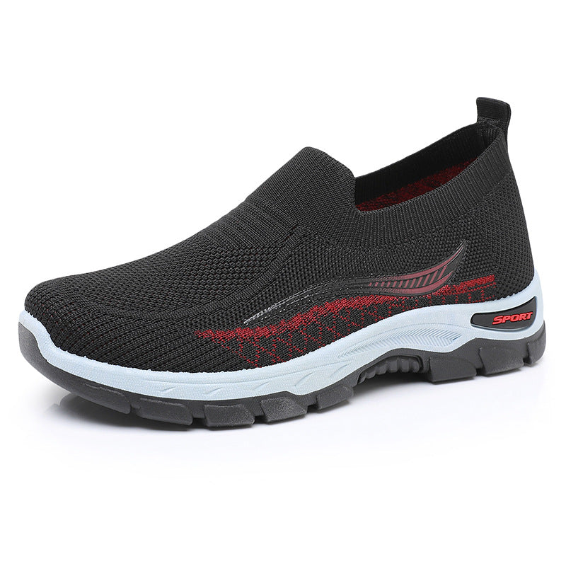 Zapatos de malla de punto transpirables y cómodos.