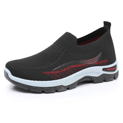 Zapatos de malla de punto transpirables y cómodos.