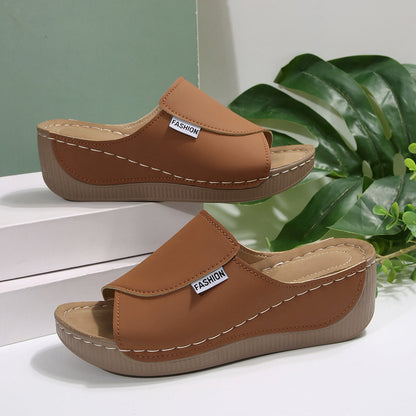 Sandalias de color liso de moda para mujer