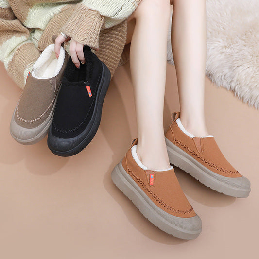 Zapatos de suela blanda con forro polar