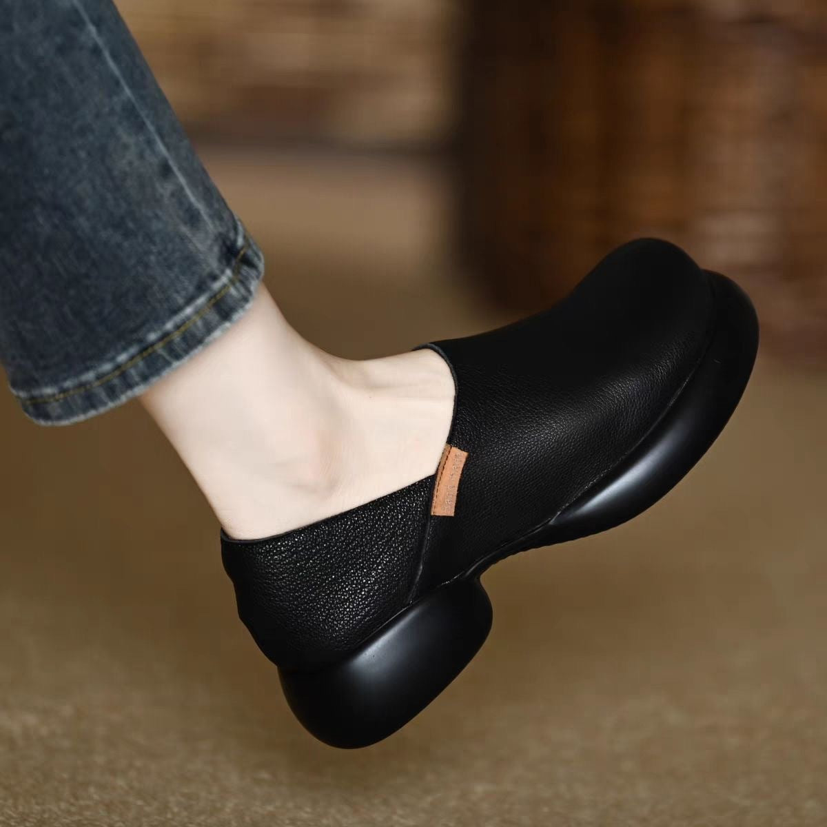 Zapatos tipo loafer con suela gruesa