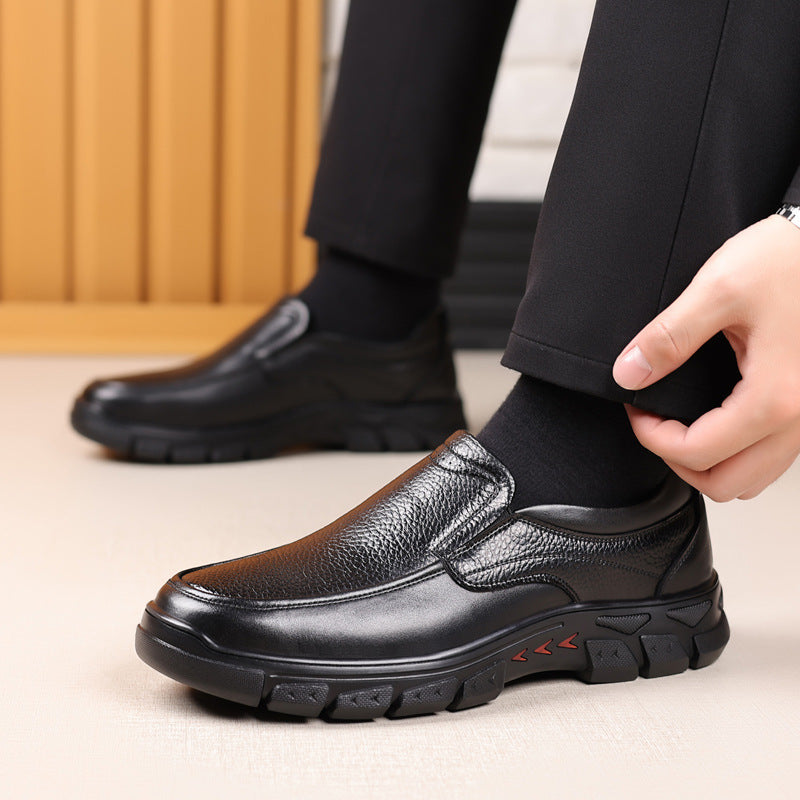 Zapatos de negocios elegantes suela gruesa