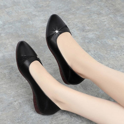 Zapatos de piel suave con suela de piel de vaca para madres