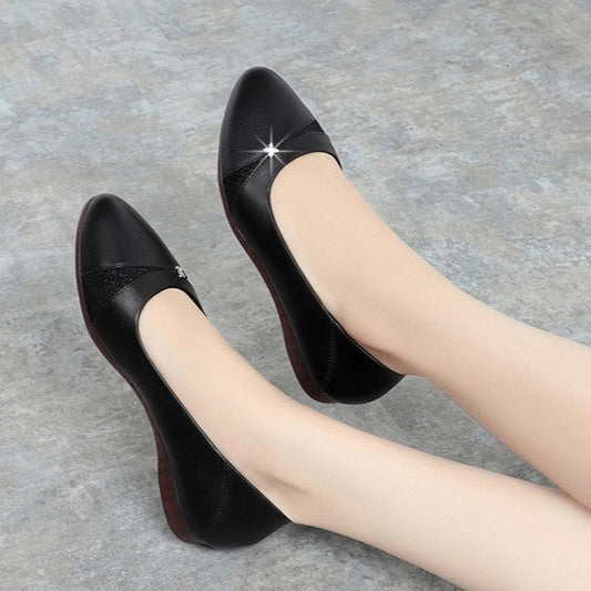 Zapatos de piel suave con suela de piel de vaca para madres