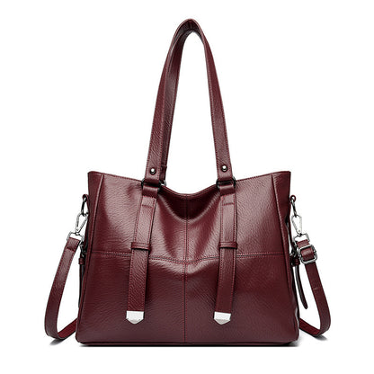 Elegante bolso tote grande de cuero suave — Bolso de mano de gran capacidad