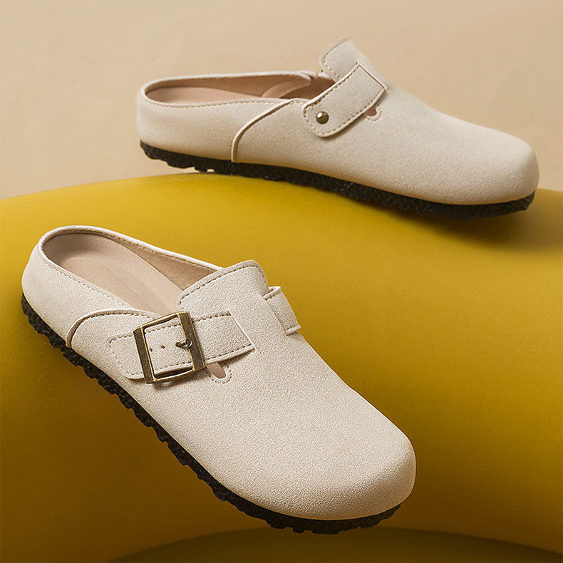 Mules clásicas de punta redonda
