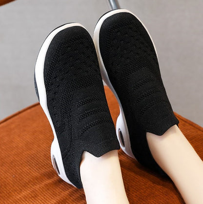 Zapatos de malla a rayas con colchón de aire