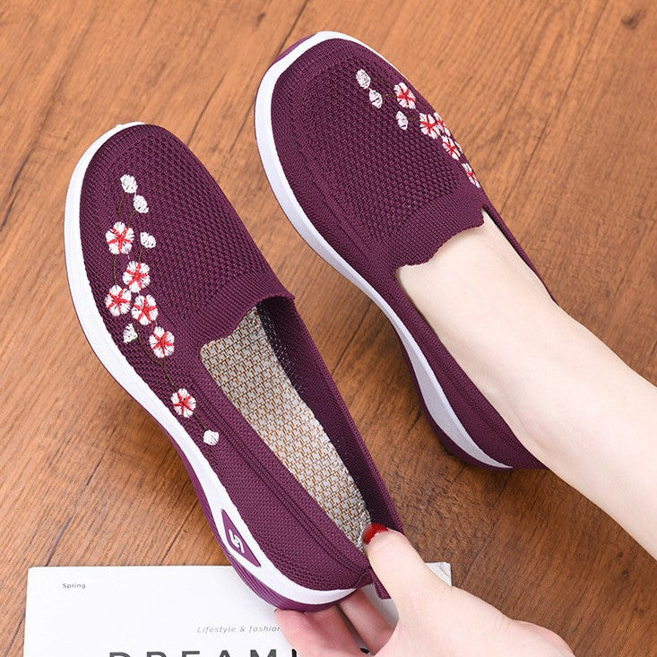 Zapatos de malla estampados sin cordones