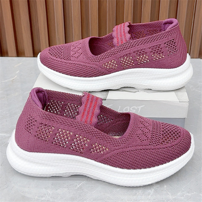 Zapatos de malla con tiras onduladas