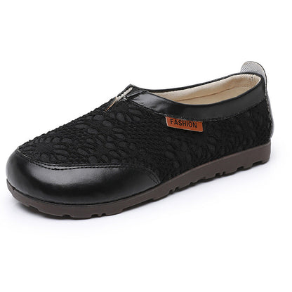 Zapatos mujeres nuevos zapatos de encaje de primavera 2025 zapatos individuales ligeros con un pedal zapatos de pescador