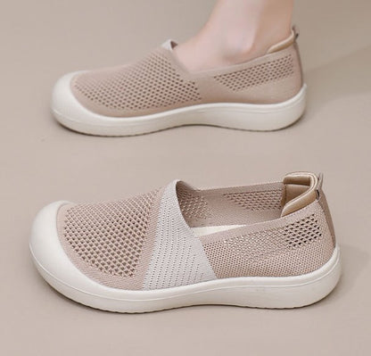 Zapatos de malla con muescas de empalme