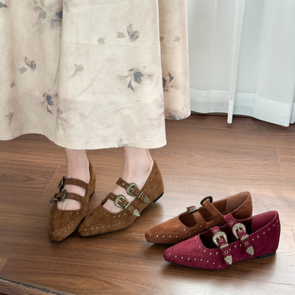 2026 Primavera Nueva Moda Zapatos de Tacón Alto Casuales de Estilo Retro para Mujer