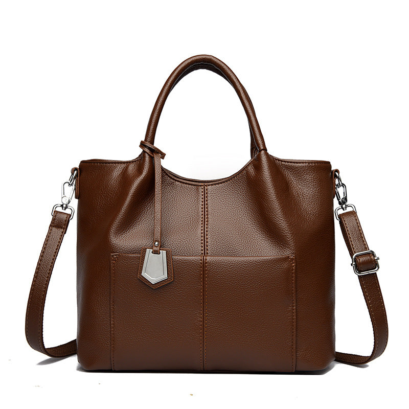 Bolso de mano vintage de piel suave