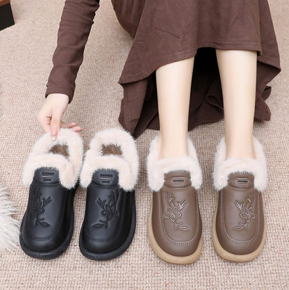 Zapatos de piel antideslizantes engrosados