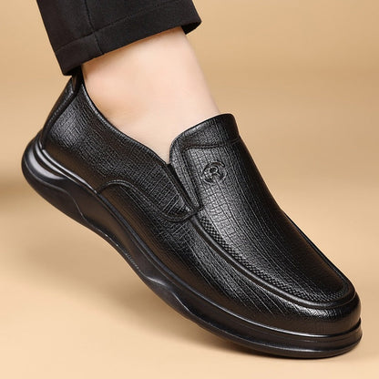 Zapatos de hombre de cuero auténtico con suela de goma (versión mejorada)