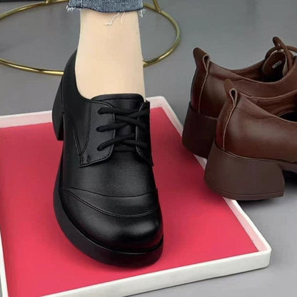 Zapatos de cuero estilo británico (cuero auténtico)