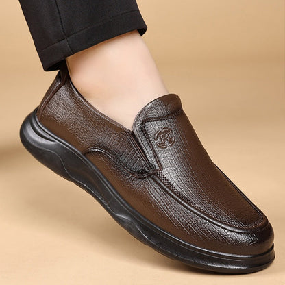 Zapatos de hombre de cuero auténtico con suela de goma (versión mejorada)