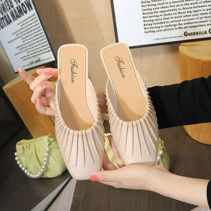 Zapatos planos con punta cerrada nuevos 2026, sandalias cómodas y antideslizantes, suela blanda slip-on