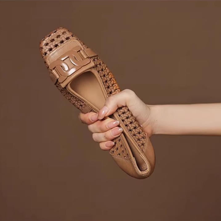 Zapatos de piel – Punta cuadrada estilo francés