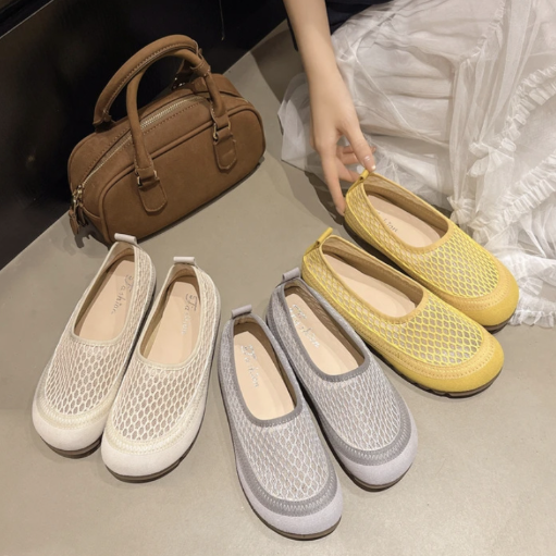 Zapatos planos para mujer nuevos 2026, suela blanda de malla transpirable