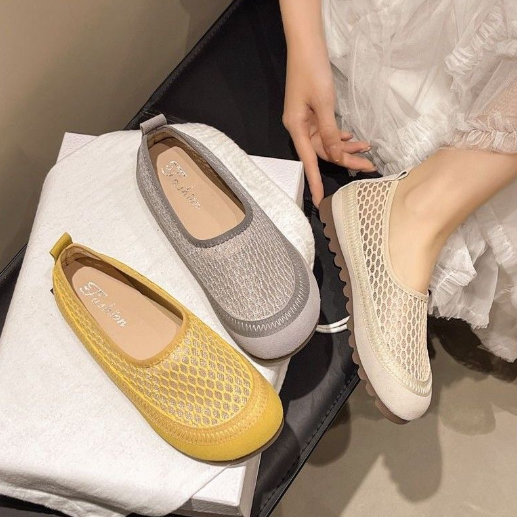 Zapatos planos para mujer nuevos 2026, suela blanda de malla transpirable