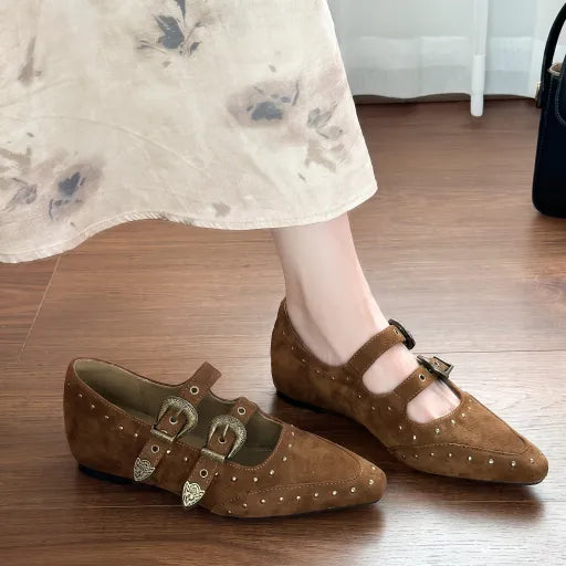 2026 Primavera Nueva Moda Zapatos de Tacón Alto Casuales de Estilo Retro para Mujer