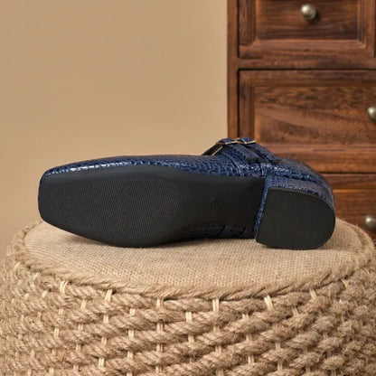 Zapatos de cuero de tacón grueso de 3 cm nuevos 2026