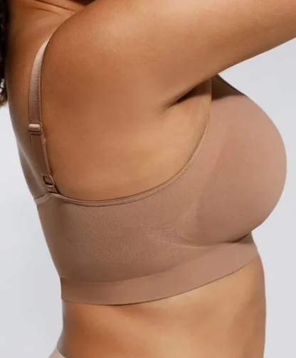 🔥Compra 1 y llévate 1 gratis (2 piezas)：Sujetador esculpido sin aros y sin relleno de cobertura total para mujer