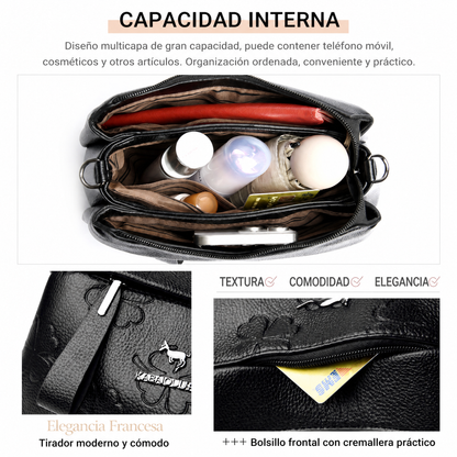 Bolso de hombro casual para mujer, de gran capacidad, con estampado moderno; bolso bandolera cruzado para mamá