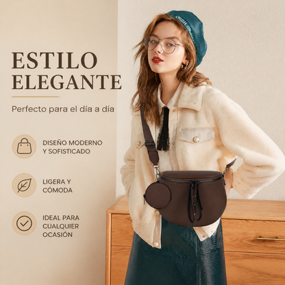Bolso de hombro de cuero impermeable de gran capacidad para mujer 2026, bolso bandolera portátil y de moda