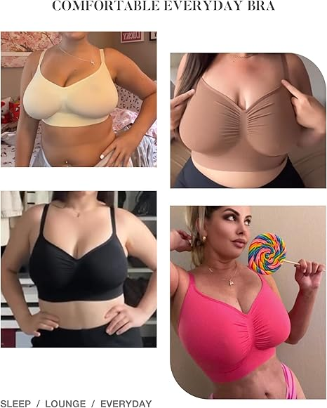 🔥Compra 1 y llévate 1 gratis (2 piezas)：Sujetador esculpido sin aros y sin relleno de cobertura total para mujer