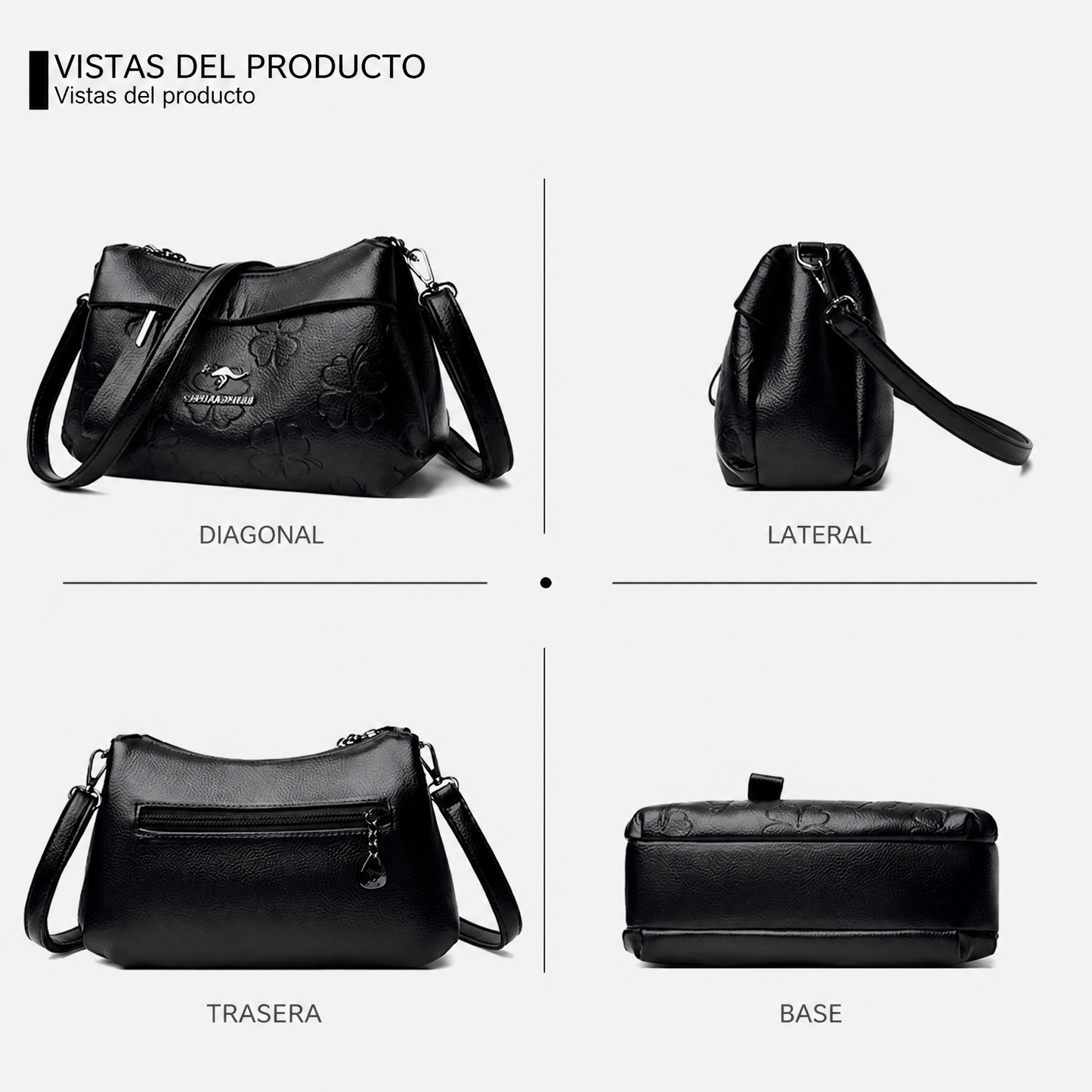 Bolso de hombro casual para mujer, de gran capacidad, con estampado moderno; bolso bandolera cruzado para mamá
