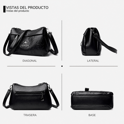 Bolso de hombro casual para mujer, de gran capacidad, con estampado moderno; bolso bandolera cruzado para mamá