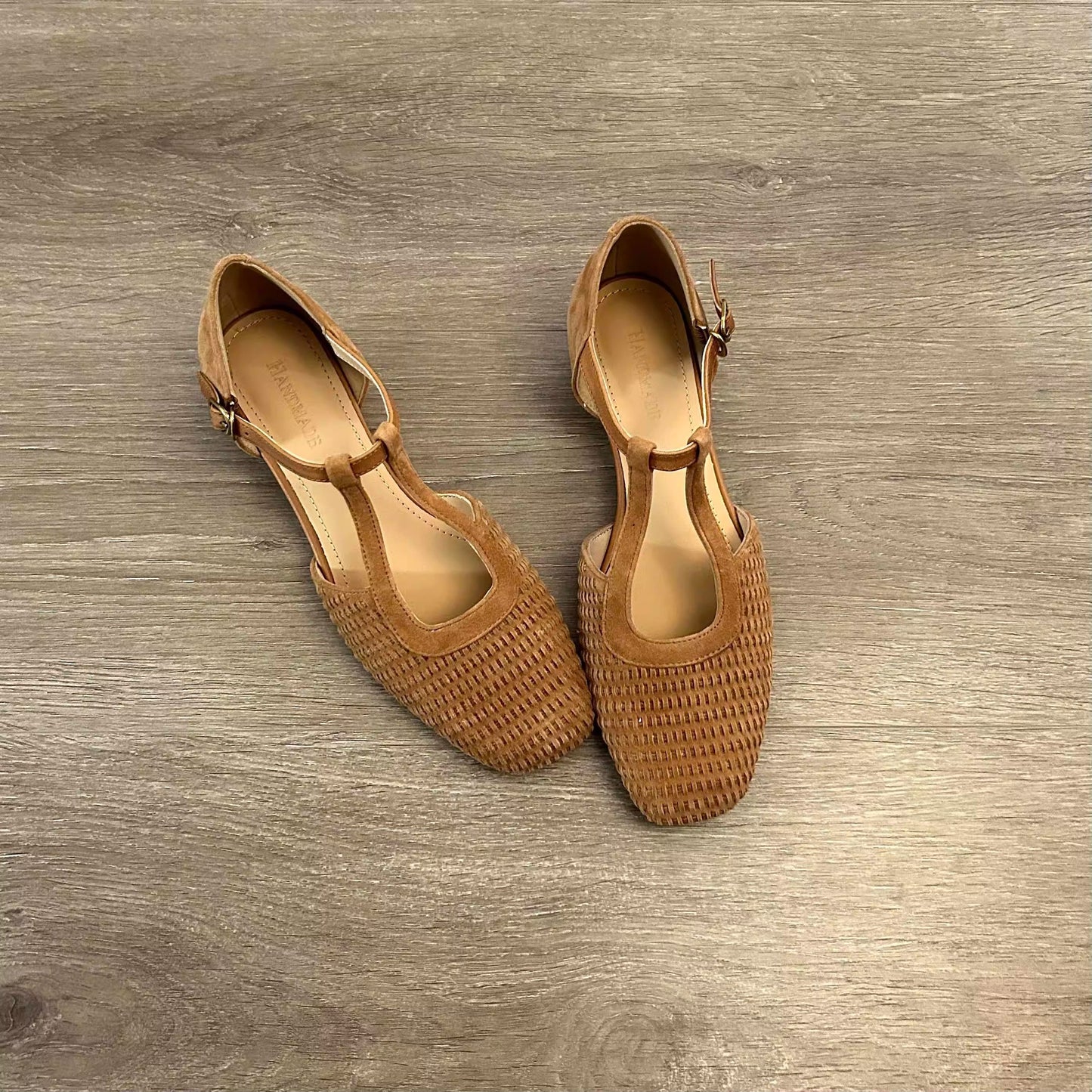 Sandalias vintage con punta cerrada, zapatos romanos de tacón grueso