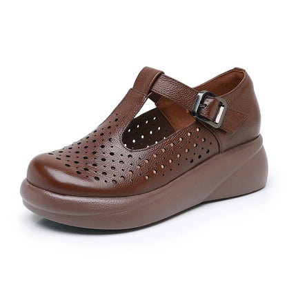 Sandalias transpirables, cuero de alta calidad, chanclas de suela gruesa antideslizante