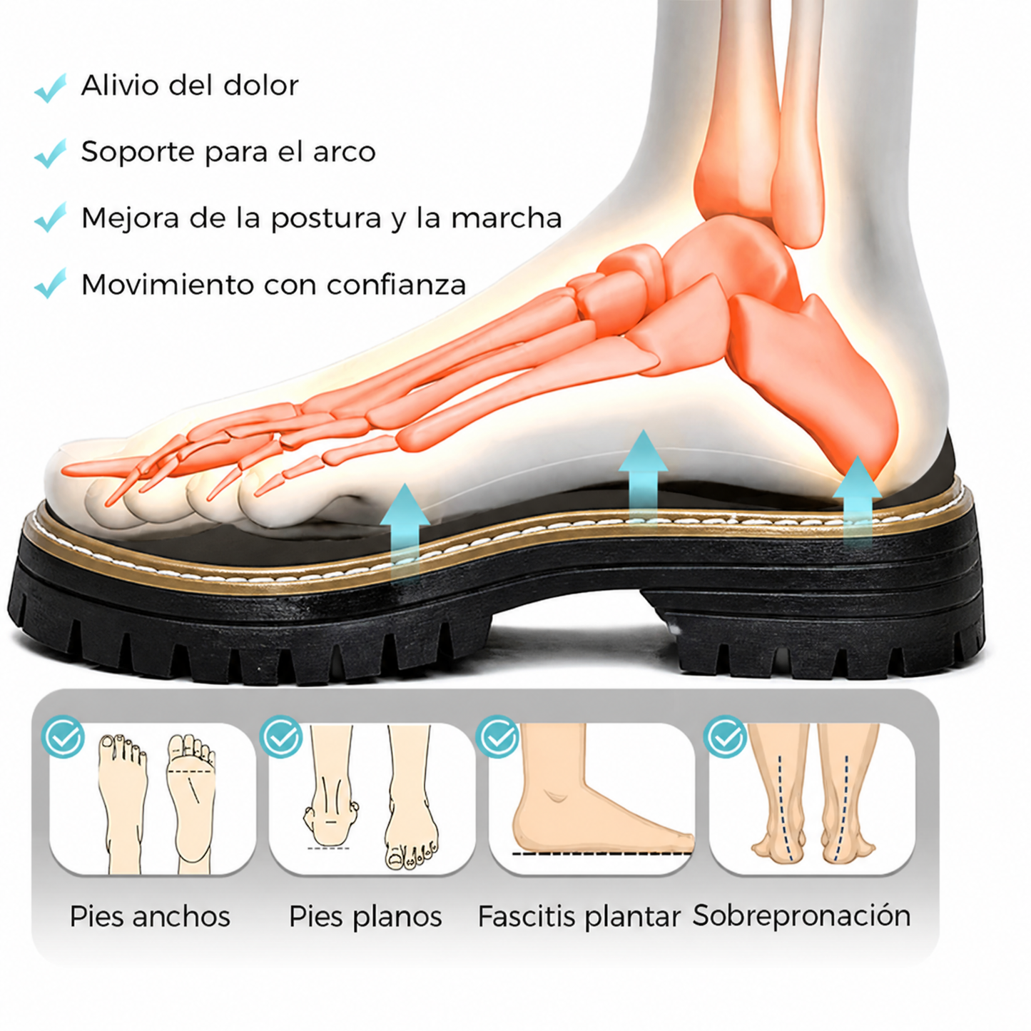 Zapatos de plataforma para mujer, informales y cómodos.
