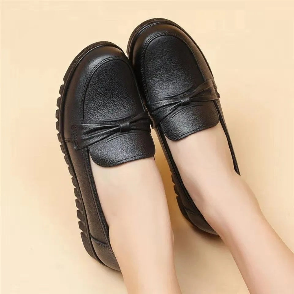 Zapatos de Piel 100% Suave Suela Blanda, , Zapatos Planos Confortables, Suela Flexible Antideslizante y Transpirable