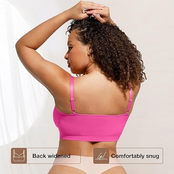🔥Compra 1 y llévate 1 gratis (2 piezas)：Sujetador esculpido sin aros y sin relleno de cobertura total para mujer