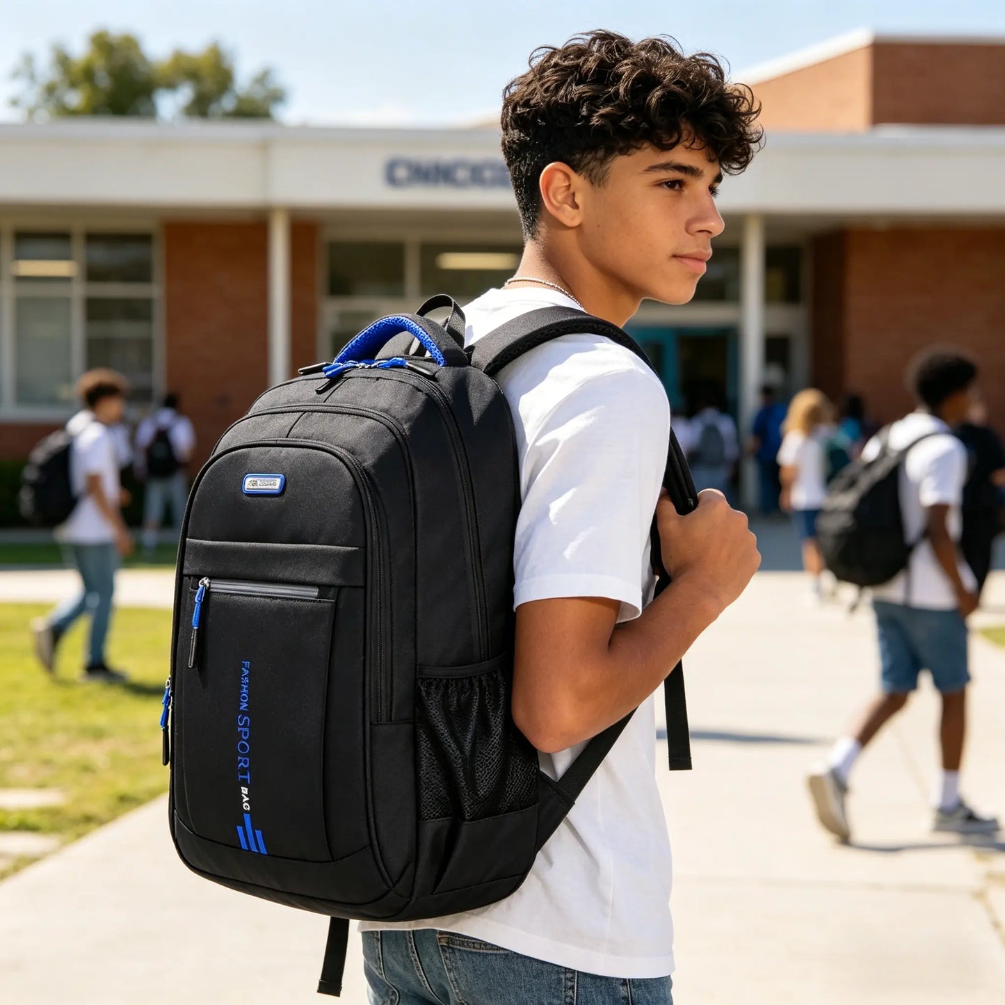 Mochila de gran capacidad para adolescentes, mochila escolar para laptop, bolsa deportiva impermeable