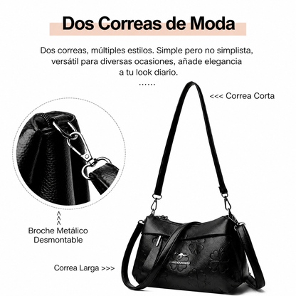 Bolso de hombro casual para mujer, de gran capacidad, con estampado moderno; bolso bandolera cruzado para mamá