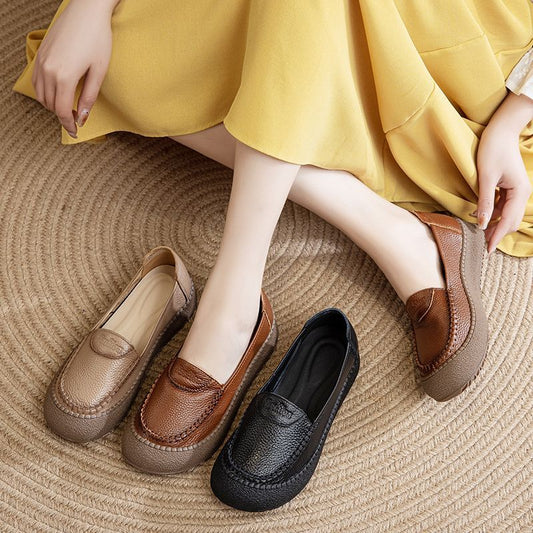 Zapatos de suela blanda fabricados en 100% cuero genuino de vaca, suaves y cómodos