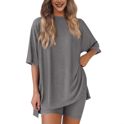 🎁Último día 49% de descuento - Traje informal holgado de dos piezas de verano para mujer 2025