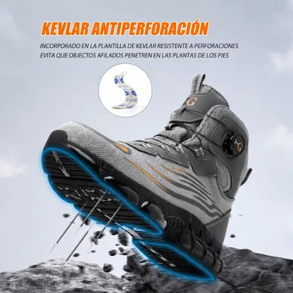 Zapatos de seguridad para hombre, resistentes, duraderos e impermeables