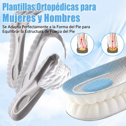 🔥Compre 1 y llévese 1 gratis🔥 Plantillas ortopédicas antibacterianas y antiolor unisex, suaves como una nube, anti-fatiga, amortiguadoras y alivio del dolor de pies