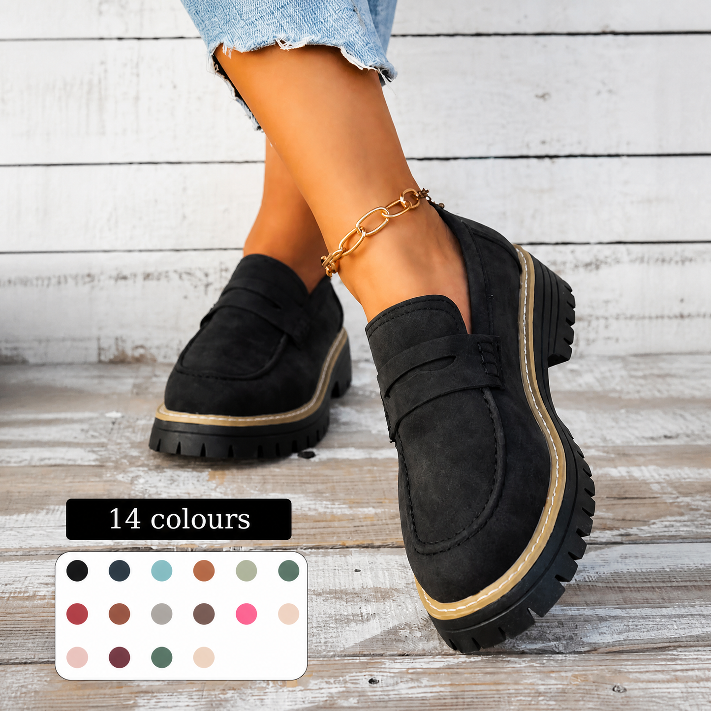 Zapatos de plataforma para mujer, informales y cómodos.