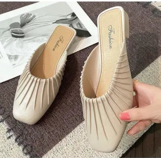 Zapatos planos con punta cerrada nuevos 2026, sandalias cómodas y antideslizantes, suela blanda slip-on