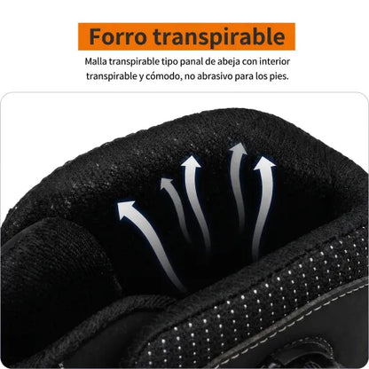 Zapatos de seguridad para hombre, resistentes, duraderos e impermeables